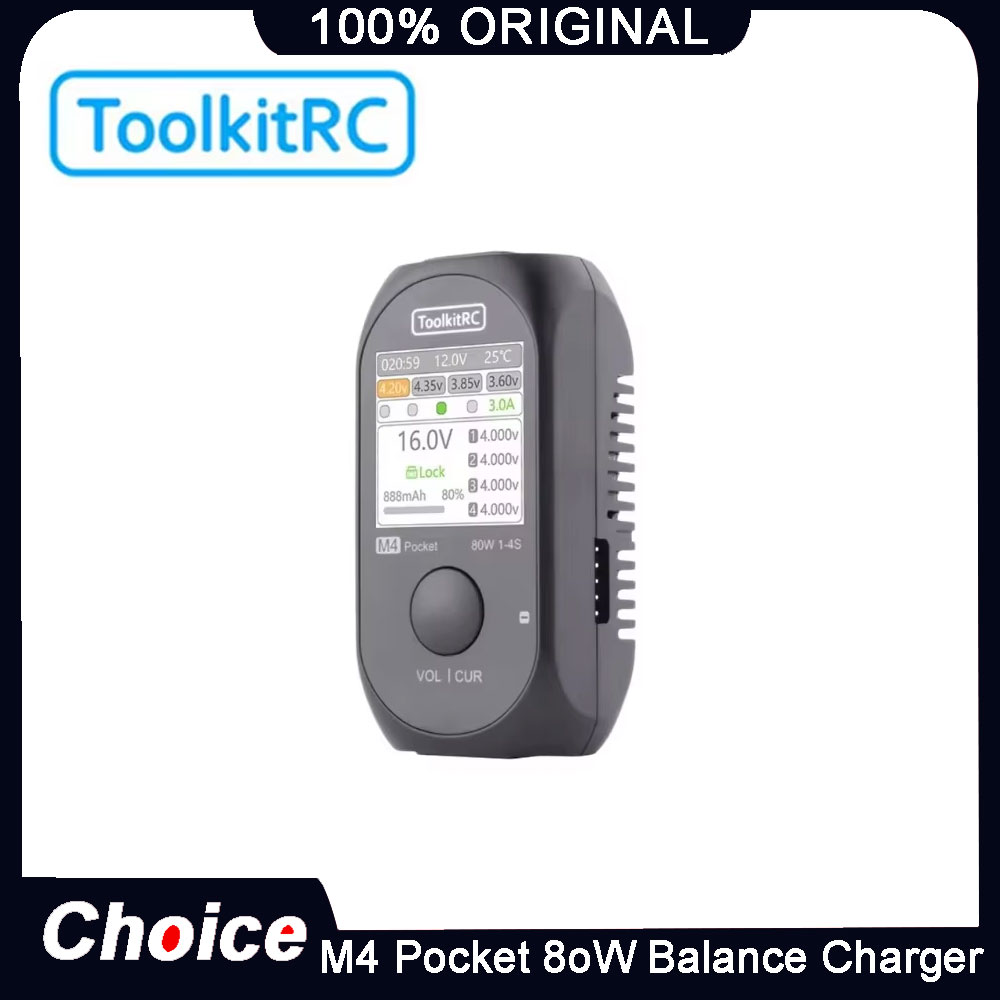 Drone Battery 4S - ToolkitRC M4 Pocket 80W Mini Charger