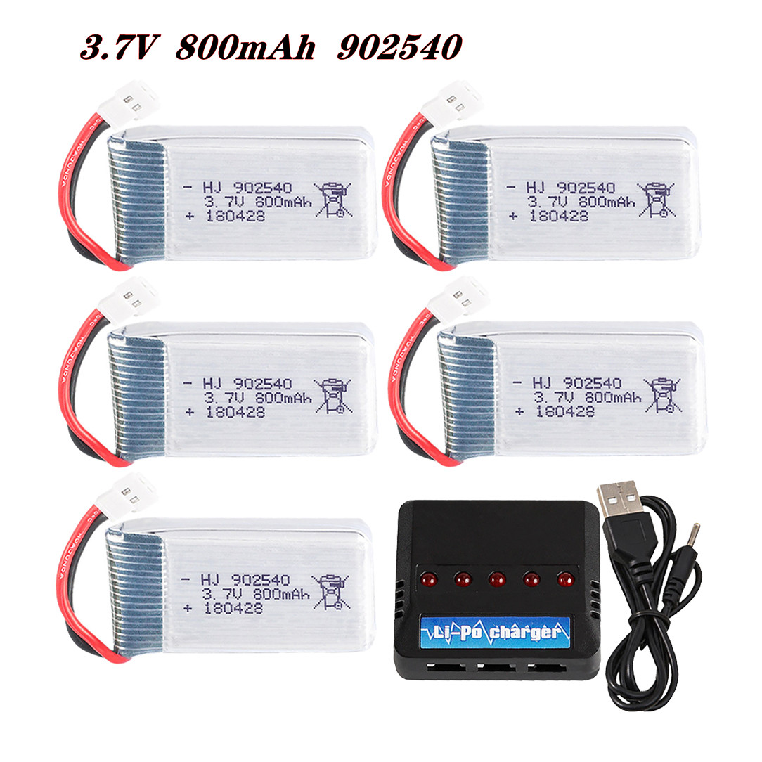 Drone Battery Lipo - Akumulator Lipo 3.7V 800mAh 902540 25C